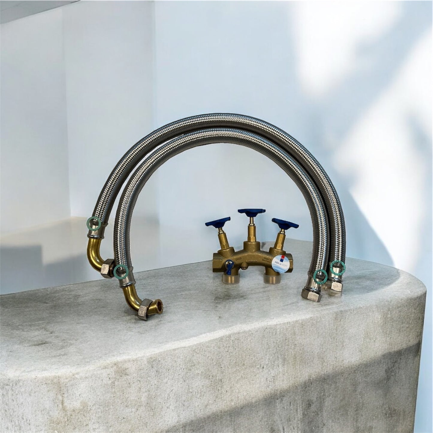 Anschluss-Set 1“ mit Bypass OHNE Verschneidung 100cm für HEKAQUELL-Anlagen